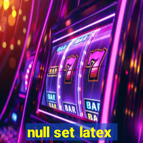 null set latex